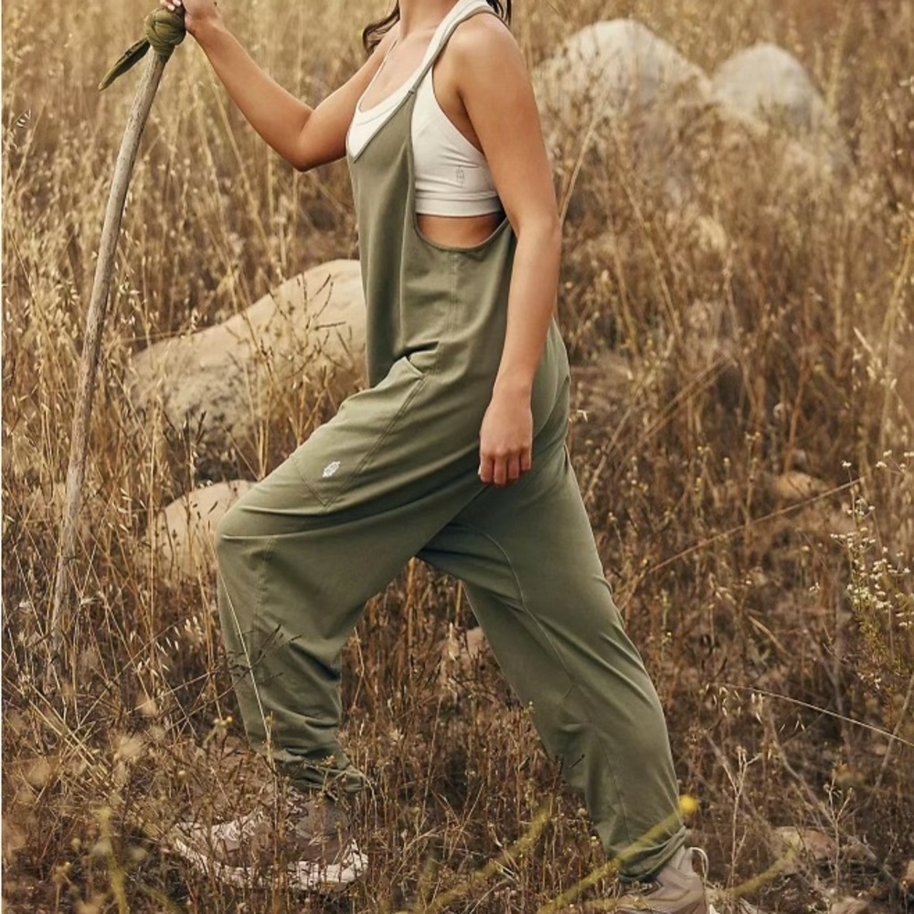 FP Movement by Free People Green Hotshot Utility Jumpsuit